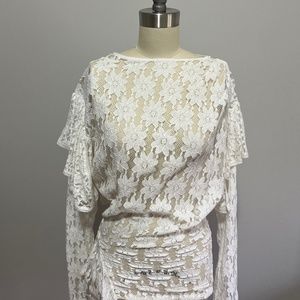 ISABEL MARANT WHITE LACE BLOUSE SIZE 36